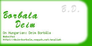 borbala deim business card