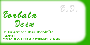 borbala deim business card